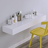 Wand-TV Schrank Schminktisch Toilettentisch Büchertisch Nachttisch Schlafzimmer Wohnzimmer Büro Wandregal Schwimmendes Regal Lagerschrank mit Schublade (Farbe : 60CM, Design : 2 Shelves)