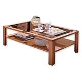 Stella Trading Nature Plus Couchtisch teil-massiv aus Kernbuchenholz - hochwertiger & ausdrucksstarker Sofatisch für Ihren Wohnbereich - 120 x 40 x 70 cm (B/H/T)