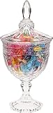 Cabilock Bonboniere Glas Vorratsdose mit Deckel Antik Dekoschale Candy Gläser Transparent Vorratsbehälter Bonbons Süßigkeiten Schokolade Snack Schmuck Candy Perlen Aufbewahrung