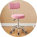 SAAKO komfortabel Barhocker Drehstuhl, verstellbare Fußstütze, Rollhocker, Schreibtischstuhl, ergonomischer Zeichenstuhl, ohne Armlehnen, mit Rückenlehne Luxus