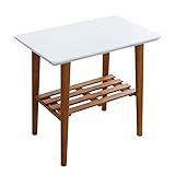 XIBANY Kaffee 2 Etagen Holz seitlich quadratisch Kleiner Kaffee 55 * 32,5 * 51 cm Feito NA China