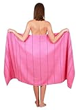 Betz XXL Badetuch - großes Strandtuch - Saunahandtuch aus 100% Baumwolle - Liegetuch - 90x180 cm - Lines - Farbe pink