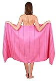 Betz XXL Badetuch - großes Strandtuch - Saunahandtuch aus 100% Baumwolle - Liegetuch - 90x180 cm - Lines - Farbe pink