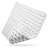 Toniamo Duschmatte 53x53 cm weiß | Antirutschmatte Dusche in Premium-Qualität | komfortable Rutschmatte Wellness | Badematte rutschfest | antibakteriell & maschinenwaschbar | Duscheinlage rutschfest