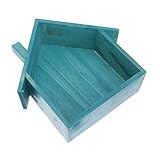 Cabilock Schwimmendes Regal des Holzhauses Hausschmuck Freistehender Schattenkasten Hausförmiges Wandregal Lagerregal Wandbehang Leiste Pflanzenständer Blau Holzregal
