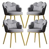 Metallbeine 4, modernes Leder für Küche, Schlafzimmer, Ehezimmer, Balkon, Sofa, Stuhl, Schminktisch, Make-up-Stuhl (Farbe: Rosa)