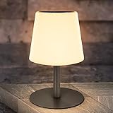 LED-Solar-Tischleuchte Außen warmweißes/warmes gelbes solar Outdoor tischlampe kabellos 2 in 1 Solarladung&USB Aufladung Dimmbar Dekolampe mit Fernbedienung Für garten camping Tisch Hotel (schwarz)