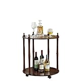 QCQ Couchtisch Massivholz Mobil Modern Minimalistisch Kleine Couchtisch Eckschrank Seitenschrank Restaurant Weinschrank (Color : B, Size : 60cm)