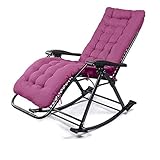 ZAYEN Relaxsessel Lazy Chair Klappstuhl für die Mittagspause, praktischer Schaukelstuhl, lässiger Sessel für Erwachsene (Farbe: Lila)