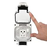 Wasserdichte Außensteckdosen, 3-Loch-Steckdosen, Wasserdichte Schaltsteckdose für Garten, Parkplätze, Baustellen, Hotels usw.