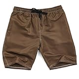 Xmiral Shorts Herren Badehose Einfarbig L鋝sig Sportlich Gro?Strand Kurze Hosen Boxing Shorts Sweatshorts Sportshorts Chino-Hose(Kaffee,S)