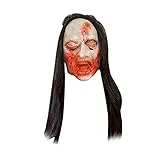 Halloween Alien Halloween Bloody Rotten Face Kopfbedeckung Schwarz Langhaariger Teufel Latex Kopfbedeckung Halloween Scary Kopfbedeckung Gabel Kopfbedeckung Cosplay Party Requisiten*1St Für Halloween