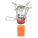 Amagogo Tragbarer Camping Gaskocher, Verstellbarer, Zusammenklappbarer Gasbrenner