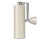 TIMEMORE Chestnut C3 PRO Kaffeemühle Manuelle, Edelstahl Kaffeemühle mit kegelförmigem Mahlwerk, Handkaffeemühle mit klappbarem Griff, für Espresso bis French Press - Glänzendes Beige