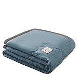 Schlafsofa-Schlafdecke, Sommer-Schlafdecke, Decke, Nickerchendecke/Steppdecke, waschbar, Steppdecke, weicher Stoff, Büro-Schlafdecke/Steppdecke, Färbeschutz ( Color : Navy blue , Size : 150*200cm )