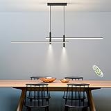 38W Esstischlampe LED Pendelleuchte Esstisch Dimmbar Hängelampe Modern Hängeleuchte mit Fernbedienung Esszimmerlampe Höhenverstellbar Pendellampe für Esszimmer Schlafzimmer Küche Büro (120 cm)