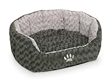 Nobby Komfort Bett oval 'SEOLI' dunkelgrau / hellgrau L x B x H: 86 x 70 x 24 cm