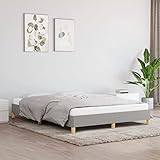 Chusui Bettgestell, Bett, Familienbett, Bed Frame, Bettrahmen, Bettstell, Bettboden, Hellgrau 140x200 cm Stoff