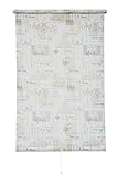 Sunlines HWA10605 Springrollo Dekor Paris, Tageslicht, PES, beige / weiß, 142 x 180 cm