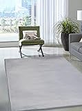 the carpet Cosy kuschelig Warmer Fellteppich, weich und elegant, waschbar und Fußbodenheizung geeignet, Öko-Tex Zertifiziert, Grau, 160 x 220 cm