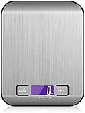 FURLOU Elektronische Waage, digitale Küchenwaage, elektronische Lebensmittelwaage, LCD-Display mit Hintergrundbeleuchtung, 11 lb/5 kg Waage Waagen