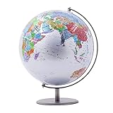 OLOTU Globus Kinder Globus mit silberfarbenem 304-Edelstahl-Ständer, 9 Farben, geografische Weltkugel, 12,5-Zoll-Tischplatte, Wohnkultur-Globus Globus Dekor