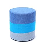 GLHalfM Fußhocker Hocker Fußhocker Tritthocker Kleiner Hocker Massivholz Schuhbank Hocker Ulme Sofa Ottomane Kleiner Hocker Stoffhocker Schuhe Bank Kleine Bank Regenbogen (Farbe:Blau)