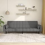 Gecheer Schlafsofa 2-Sitzer mit 2 Kissen Sofa 220 x 84,5 x 69 cm (L x B x H),Sofabett Gästebett Schlafcouch Bettsofa Bettcouch Polstersofa Sofa,Stoff (100% Polyester), Holz, Kunststoff