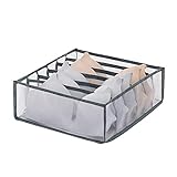 Geminimall Kommode Schublade Organizer, Stoff Kleiderschrank Organizer für Schrank, Schubladeneinsatz, Schrankteiler Faltbare Aufbewahrungsbehälter Box Container für Socken, Unterwäsche, BHs,