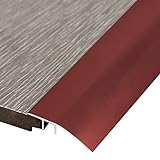 SUBECO Teppichboden-Übergangsleiste,ungleichmäßig schneidbare Schiebetürflöte für die Türöffnung,Rollstuhlrampe für den Innenbereich, (Color : Red,Size : 115cm/45.3in)