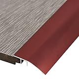 SUBECO Teppichboden-Übergangsleiste,ungleichmäßig schneidbare Schiebetürflöte für die Türöffnung,Rollstuhlrampe für den Innenbereich, (Color : Red,Size : 115cm/45.3in)