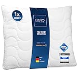 LILENO HOME Kopfkissen 80x80 - Kissen 80x80 perfekt für Bettdecke 135x200 cm - Bettkissen 80x80 Kochfest bis 95°C u. mit antibakterieller Ausrüstung - Allergiker Kissen als Pillow 80x80