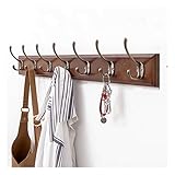 Rack für Wandaufhänger Wandbehang, mit 6 7 8 Retro Metallhaken Wandbehang Garderobe, sehr geeignet für Korridor Schlafzimmer Wohnzimmer Garderobe (Größe: 7 Haken)