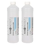 Nanoprotect Bioethanol 96,6% | 2 x 1 Liter | Flüssiger Ethanol Brennstoff für Indoor Kamin und Tischfeuer | Reiner Ethylalkohol als Lösemittel | Geprüfte Premium Qualität