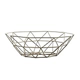 Obstkörbe -Obstschale Moderne Geometrische Kunst Hohle Obstschale Küche Wohnzimmer Esstisch Metall Aufbewahrungskorb Kreativer Schwarzer Obstteller Obst Etagere (Color : B)