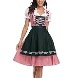 Generisch Dirndl Kleid Kurz Halloween Damen Dirndl Schwarz Frauen Oktoberfest Kostüm Cosplay Maid Outfit Midi Dirndlkleid Für Oktoberfest Festival Frauenkleid Damen Trachtenkleid Trachtenrock