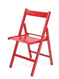 Stühle aus gefärbtem Holz, rot