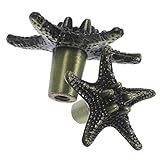 DOITOOL 2 Stück Strandhaken Schrank Kleiderschrank Retro-Zink Kommode Kinderzimmer Tür Blech Meer Rustikal Loch Wand Zuhause Griffe Dekor Zubehör Türknauf Griff