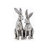 Reflections Silver Twin Hares Figurine by Leonardo