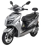 Highspeed Elektroroller Angry Hawk, 80 km/h, 4000 Watt Lithium Akku, E-Roller, mit Straßenzulassung, Motorrad, 125er Elektro Roller, Grau / Schwarz