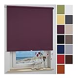 ourdeco® Rollo, Spring-, Schnapprollo/Stoffbreite: 98 x Auszugslänge: 180 cm Brombeere/Verdunkelnd, Abdunklung