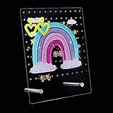 PandaHall 120 Löchern Ohrring-Ausstellungsständer zum Verkauf Regenbogen-Ohrringhaltern aus Acryl Ohrringständer Aufhänger Ohrstecker Organizer Schmuckständer für Einzelhandel Persönlich, 10x20x25cm