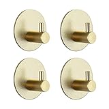 Wandhaken, stark klebend, kein Bohren, Küche, Kreis, rostfrei (Gold)