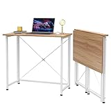 Klapptisch Faltbar pc Tisch Portable Schreibtisch klappbar Computertisch Gartentisch Laptop Arbeitstisch Braun Campingtisch 80x45.5x74cm Große Schreibtische für Home Office Arbeitszimmer Camping