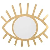 FOYTOKI Acryl-Spiegelaufkleber Selbstklebende Aufkleber Böhmische Heimdekoration Runder Wandspiegel Dekorativer Wandspiegel Wanddekoration Montierter Kosmetikspiegel Goldene