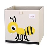 GDLGDL Oxford Tuch Tier Stickerei Faltbare Aufbewahrungsbox Kinder Spielzeug Aufbewahrungsbox Kind Kleinigkeiten Aufbewahrungskorb Aufbewahrungsbox 33 * 33 * 33 33.*33 * 33cm 18