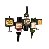 Wine Racks Mounted Wall Wine Rack Metal Creative Wine Rack Storage Industrial Wind Wall Wall Hanging Decoration Bottle Wine Rack Wine Rack Stand Wine Racks (Color : A Size : 5 Bottles)