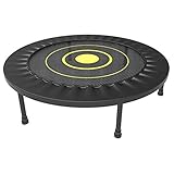 Foldable Mini Trampoline Rebounder Quiet and Safe Bounce Spring Mini Bouncer Fitness Trampoline Rebounder for Kids Adults in Home Cardio Trainer