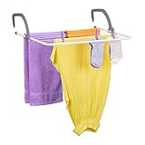 Relaxdays Hängetrockner, Wäscheständer zum Einhängen, für Balkon, Heizung & Camping, platzsparend, 4m Trockenlänge, weiß