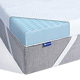 Aurorome 5 Zonen Gel Topper 160x200cm, 7CM Höhe Memory Schaum Matratzentopper mit Waschbarem Bezug, Matratzenauflagen für Unbequeme Bett